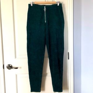 soft emerald green corduroy leggings
